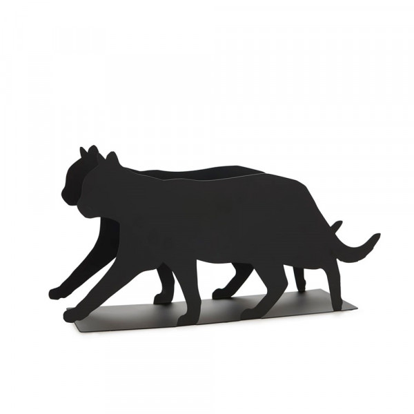Balvi - Tijdschriftenrek,Feline,zwart,metaal