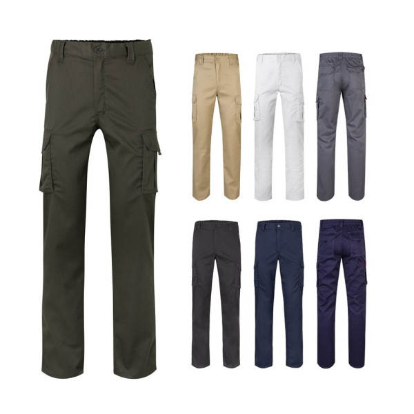 VL PAN. Stretch broek met meerdere zakken (290g/m²), van katoen (46%), EME (38%) en polyester (16%)