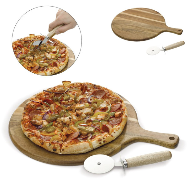 Pizzaplank met snijder