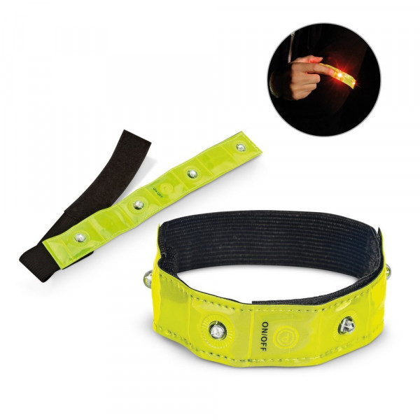 VISIBLE. Reflecterende armband met 4 rode LED's