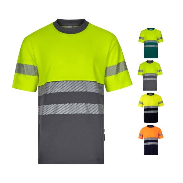 VL BASTET. Tweekleurig piqué T-shirt (150g/m²) van katoen (55%) en polyester (45%)