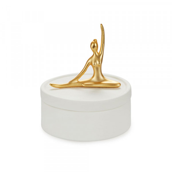 Balvi - Sieradendoos,Ballerina,goud,porselein
