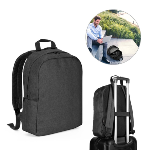GIJON. Laptoprugzak van 600D gerecycled polyester met hoge dichtheid en 210D gerecyclede polyester v