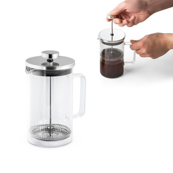 JENSON. Koffiezetapparaat van borosilicaatglas en roestvrij staal 600 ml