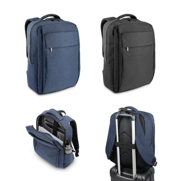 COVENTRY. Volledig gevoerde laptoprugzak van 300D gerecycled polyester met hoge dichtheid en 210D ge